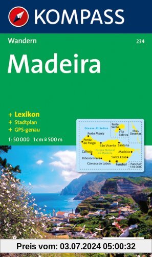 Madeira 1 : 50 000: Wander-, Freizeit- und Straßenkarte. Mit Sehenswürdigkeiten